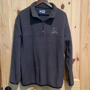 Vintage Starter NFL Dallas Cowboys 1/4 Zip Fleece Pullover Sweater Men’s Large